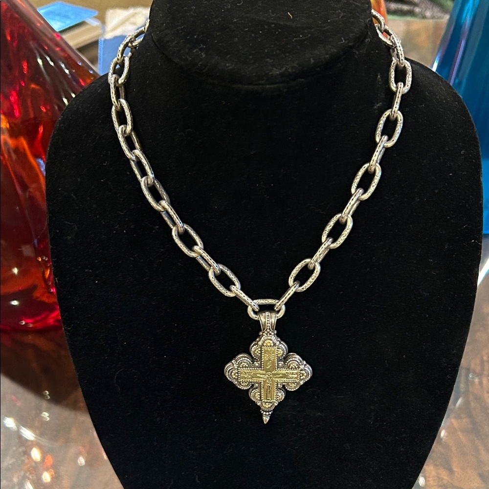 Vintage Konstantino 18Kt and 925 sterling silver necklace